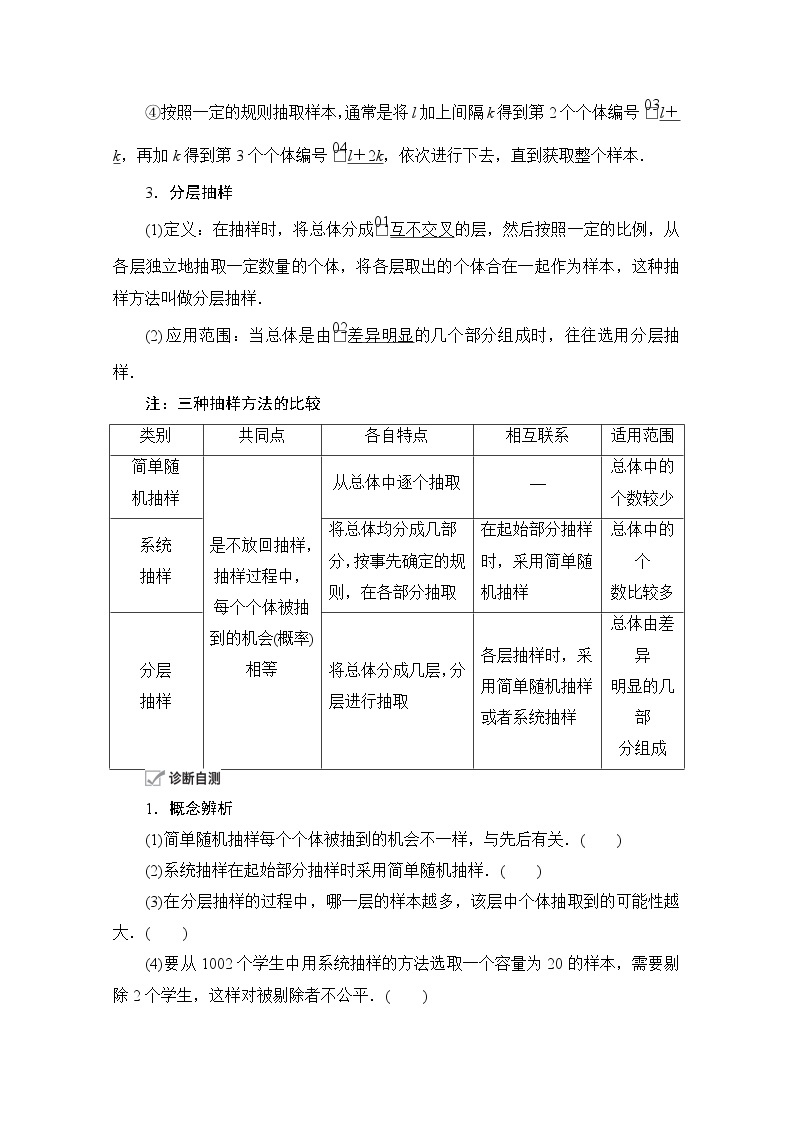 2021届高考数学人教版一轮创新教学案：第9章第1讲　随机抽样02