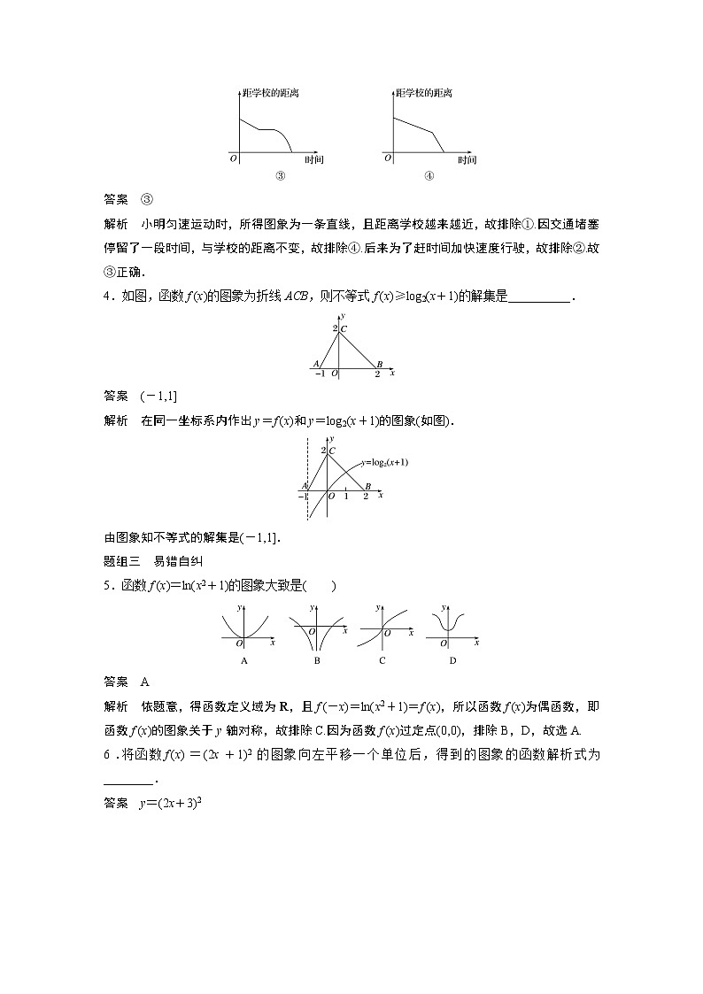 2021高考数学（理）人教A版一轮复习学案作业：第二章2.7函数的图象第3页