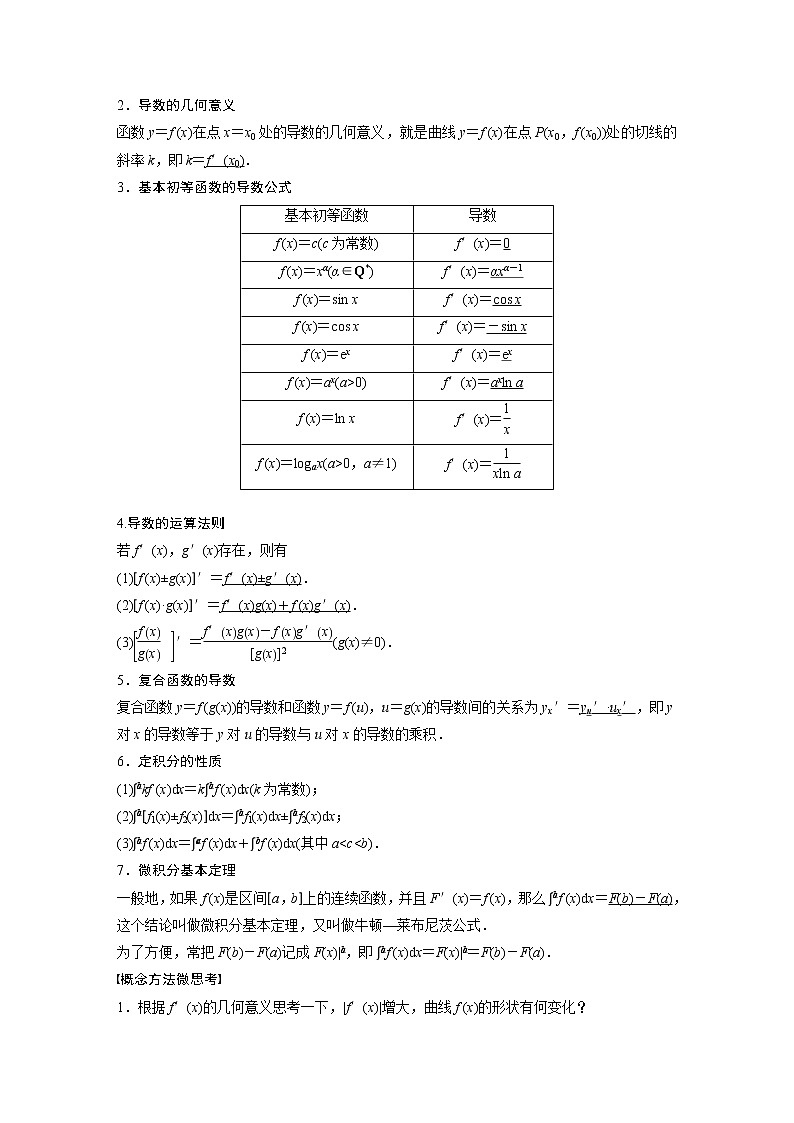 2021高考数学（理）人教A版一轮复习学案作业：第三章3.1导数的概念及运算第2页
