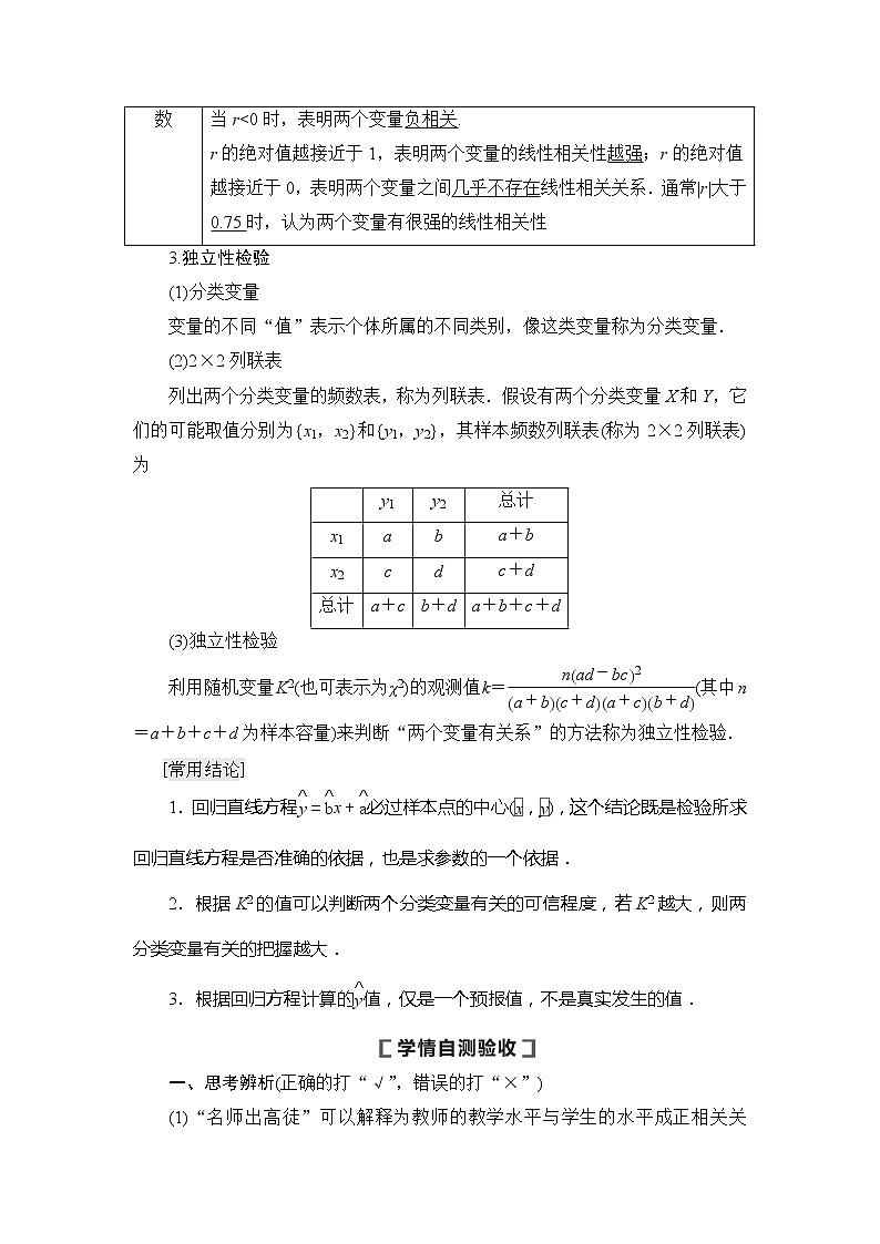 2021版新高考数学（文科）一轮复习教师用书：第10章第4节　变量间的相关关系、统计案例02