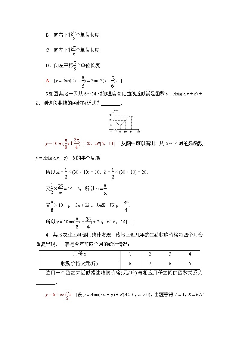2021版新高考数学（理科）一轮复习教师用书：第4章第5节　函数y＝Asin（ωx＋φ）的图象及三角函数模型的简单应用第3页