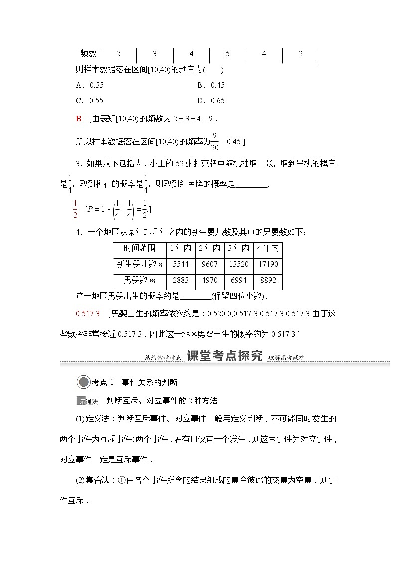 2021版江苏高考数学一轮复习讲义：第10章第3节　随机事件的概率03