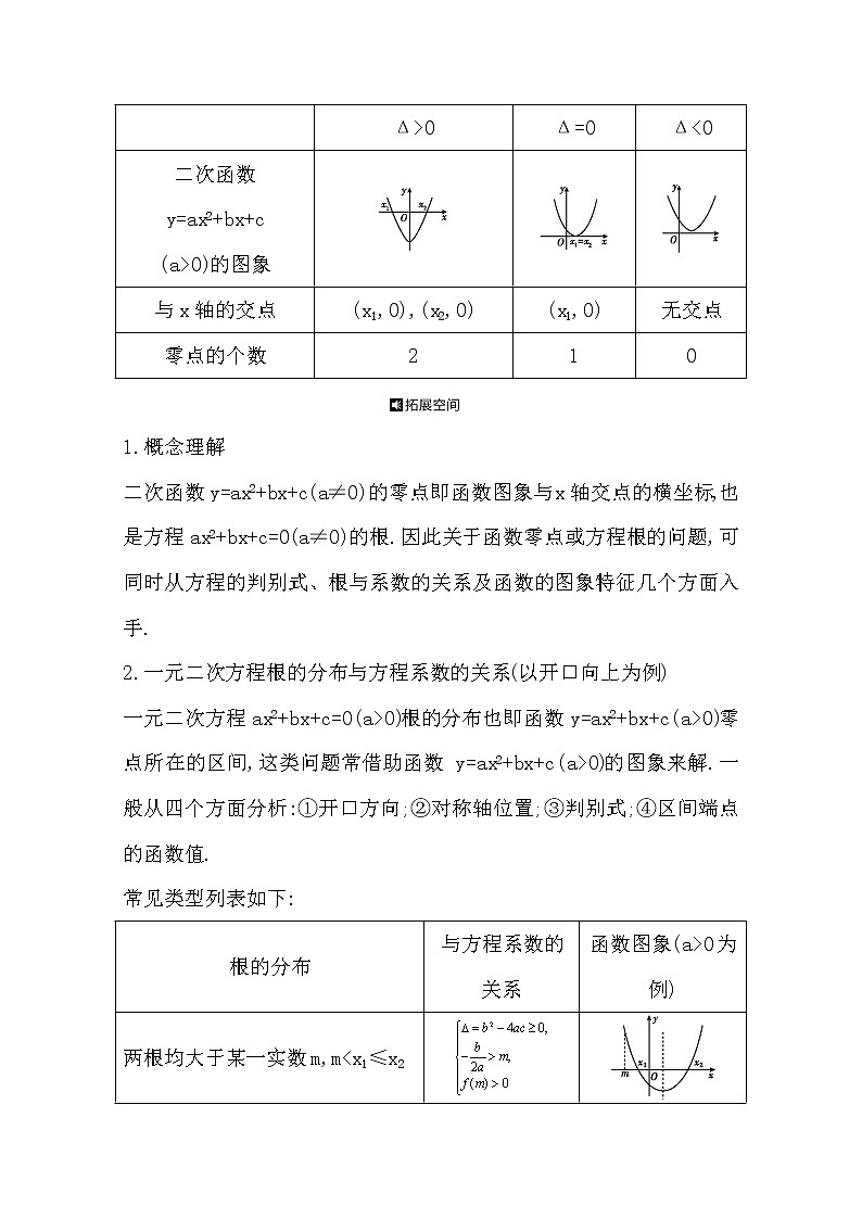 2021版高考数学导与练一轮复习（浙江版）知识梳理：第四章第一节　一元二次方程与二次函数03