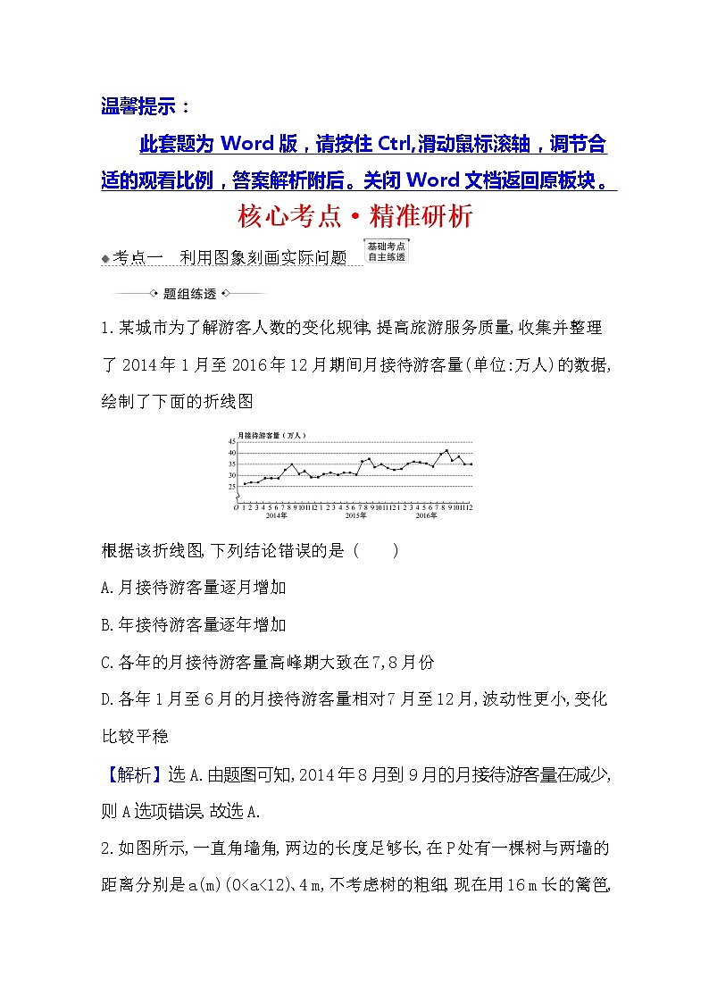 2021版高考文科数学人教A版一轮复习核心考点·精准研析2.9函数模型及其应用 学案01