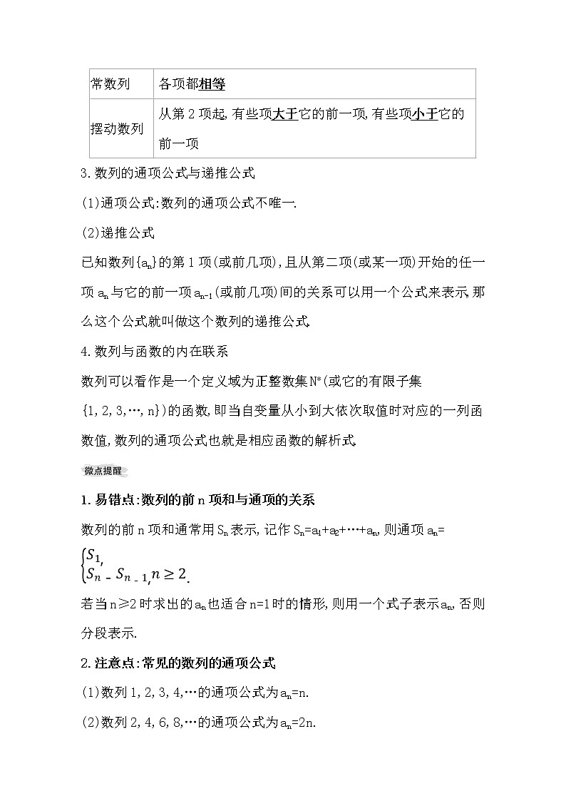 2021版高考理科数学人教通用版大一轮复习基础自查学案：5.1　数列的概念与简单表示法02