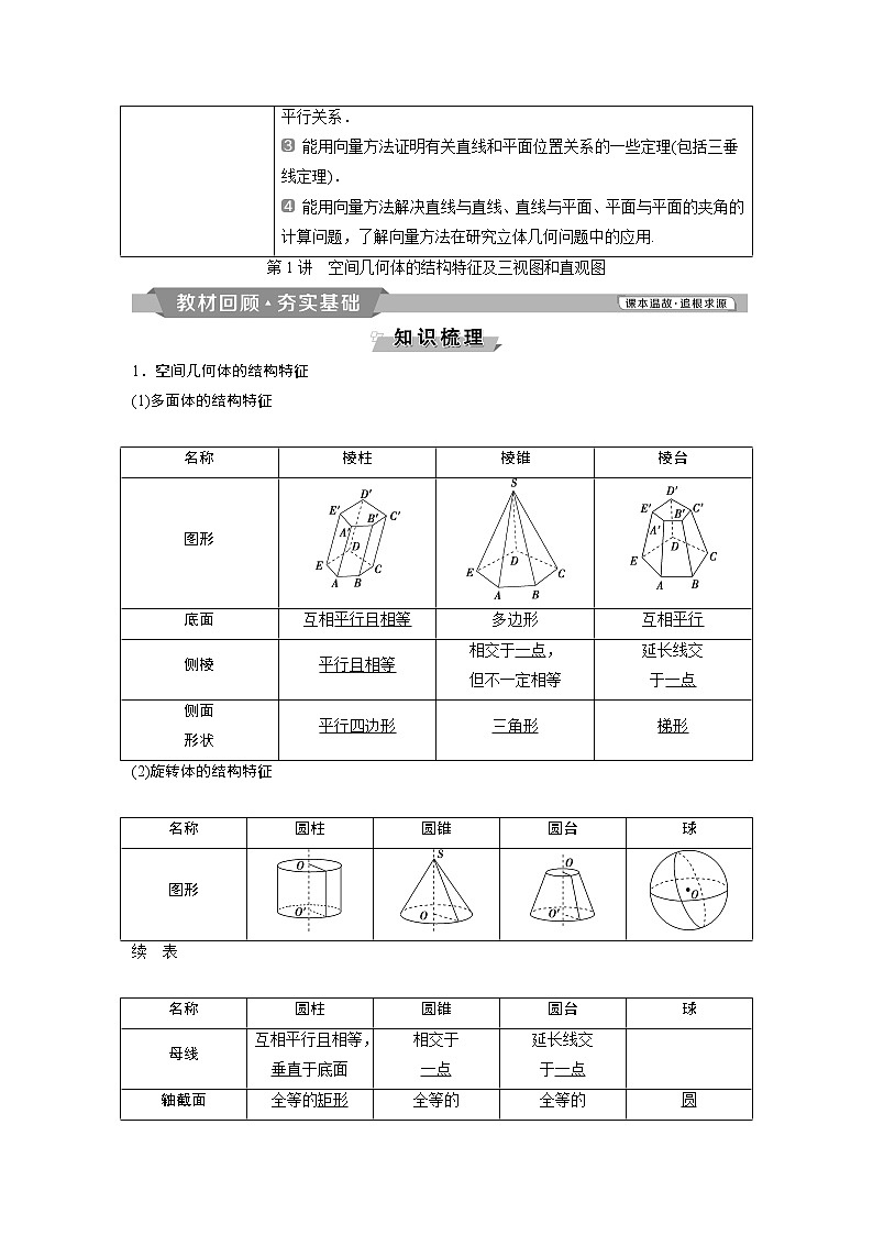 2019版高考数学（理）一轮精选教师用书人教通用：第8章1第1讲　空间几何体的结构特征及三视图和直观图第2页