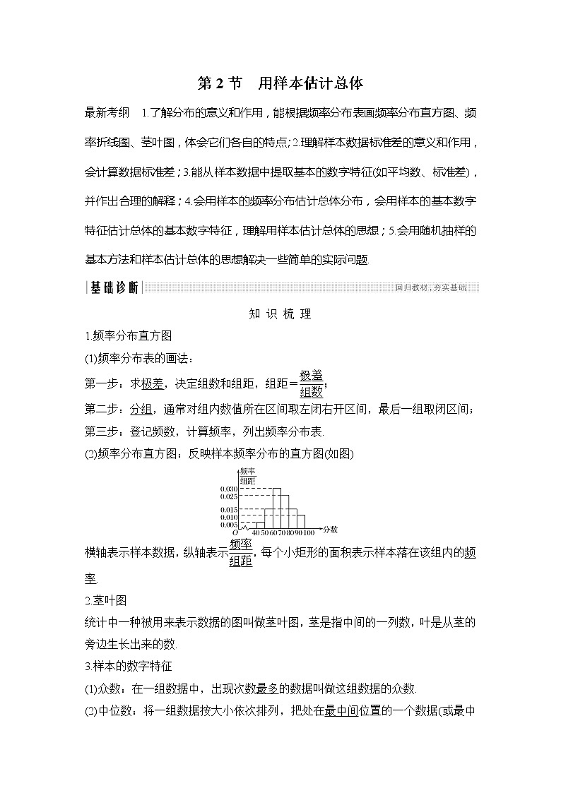 2019版高考数学（理）创新大一轮人教B全国通用版讲义：第十章统计与统计案例第2节第1页