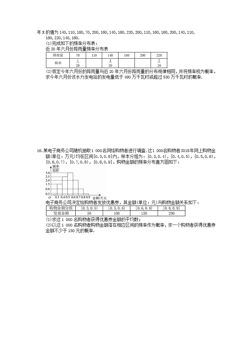 2021年高考数学一轮精选练习：63《随机事件的概率》(含解析)第3页
