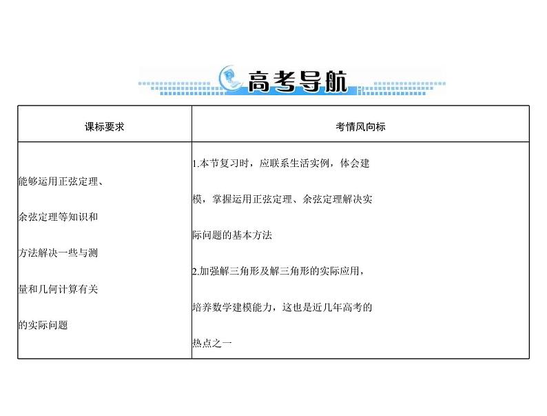第三章 第8讲 解三角形应用举例-2021届高三数学一轮高考总复习课件(共41张PPT)02