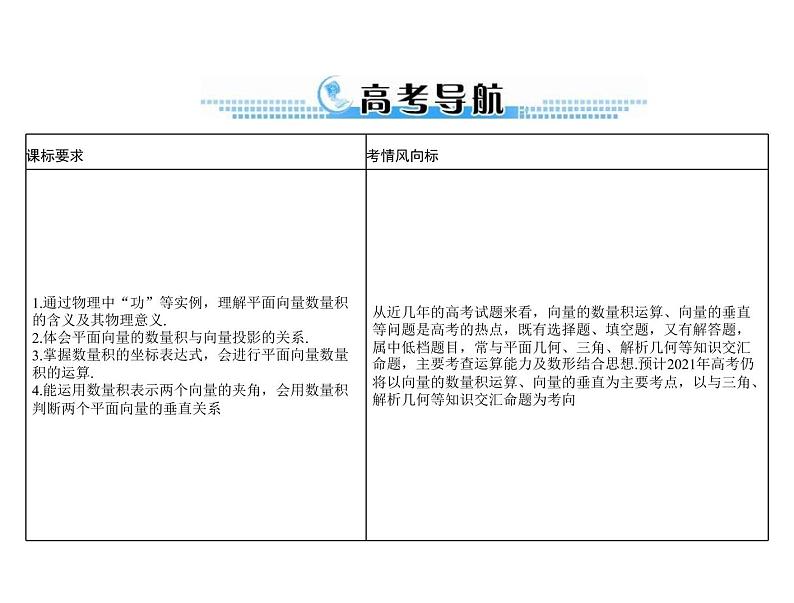 第四章 第3讲 平面向量的数量积-2021届高三数学一轮高考总复习课件(共32张PPT)02