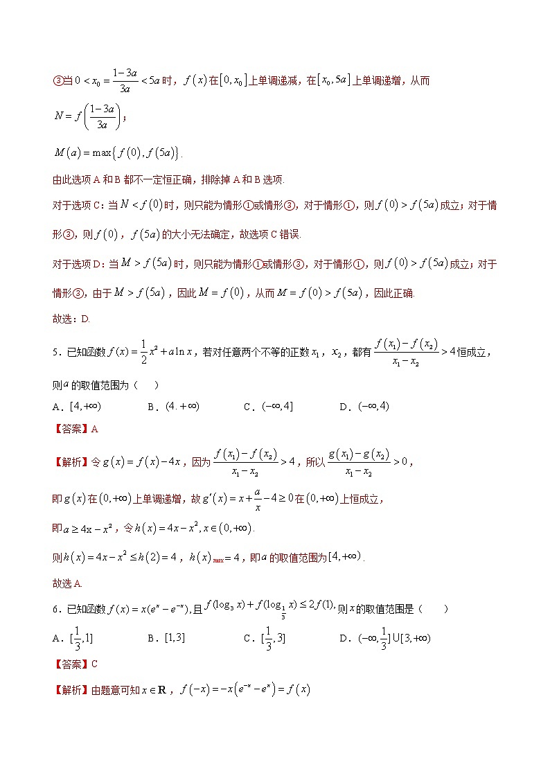 专题6 导数及其应用-备战2021年高考大一轮复习典型题精讲精析（解析版）第3页