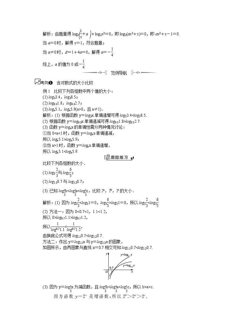 2020版江苏高考数学一轮复习学案：第14课《对数函数》(含解析)第2页