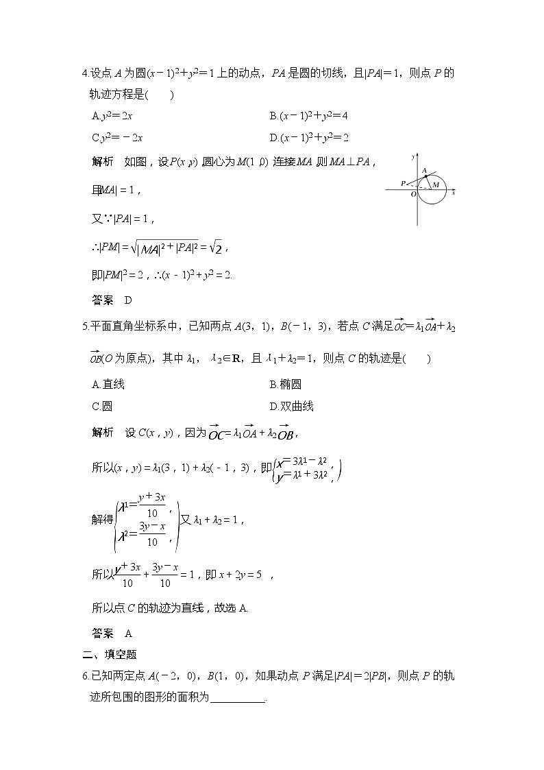 2020版新高考数学一轮（鲁京津琼）精练：第8讲　曲线与方程 (含解析)02