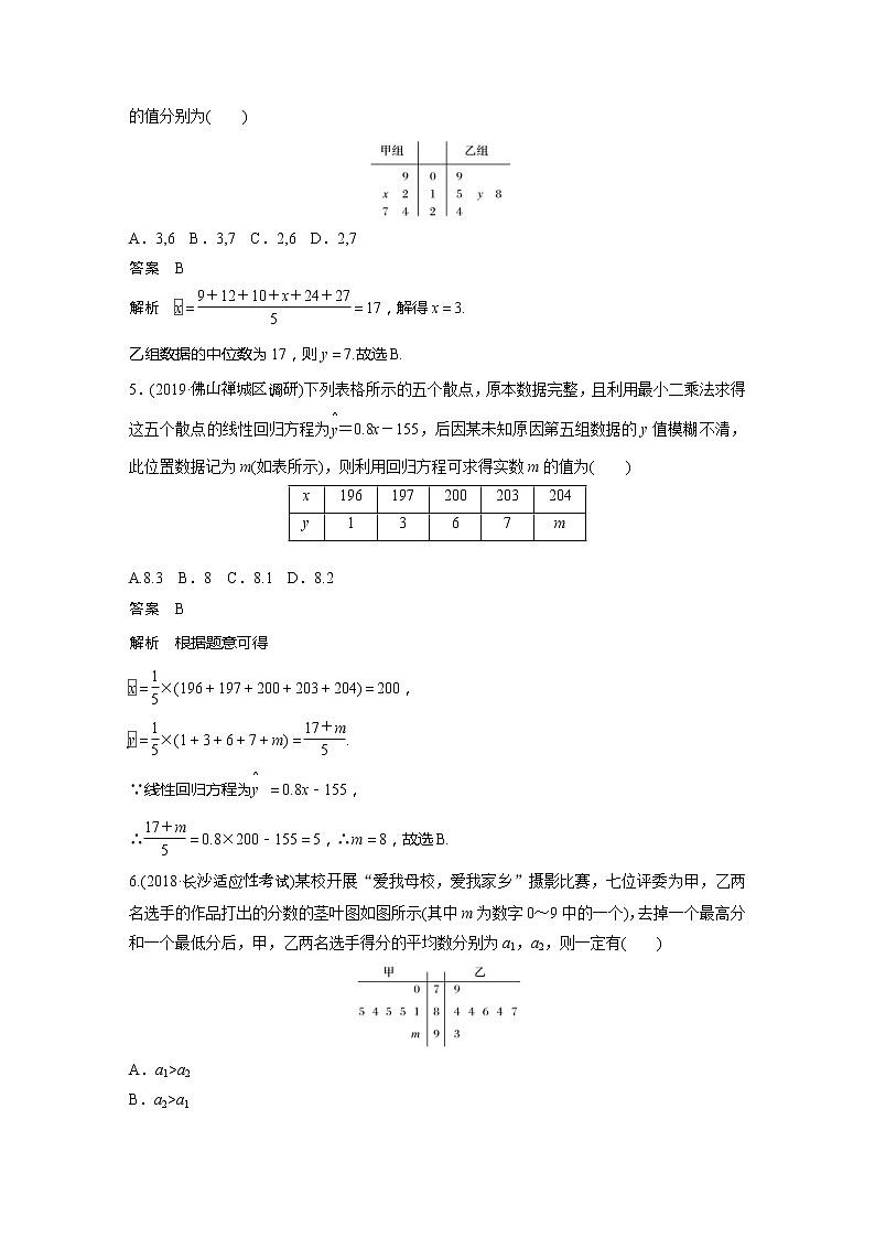 2020版新高考数学一轮（鲁京津琼）精练：第11章 阶段自测卷（七） (含解析)02