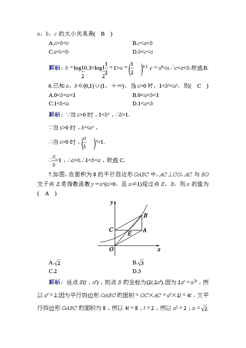 2020版高考数学一轮复习课时作业08《 指数与指数函数》(含解析) 练习03