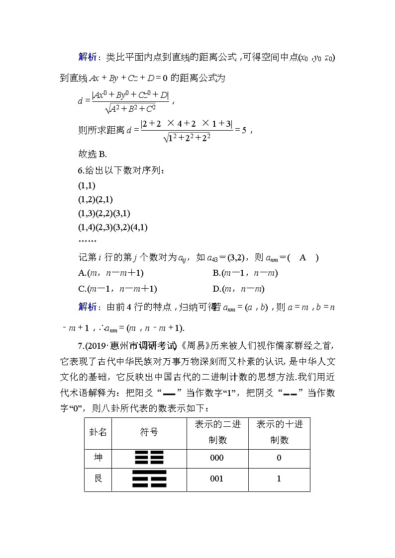 2020版高考数学一轮复习课时作业39《 合情推理与演绎推理》(含解析) 练习03