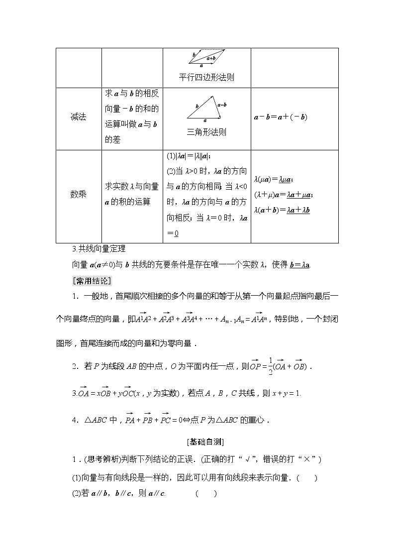 2020版新一线高考理科数学一轮复习教学案：第4章第1节　平面向量的概念及线性运算第2页