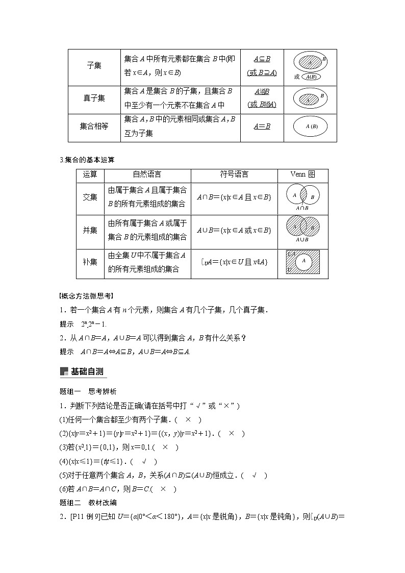 2020版高考数学新增分大一轮浙江专用版讲义：第一章　集合与常用逻辑用语1.102