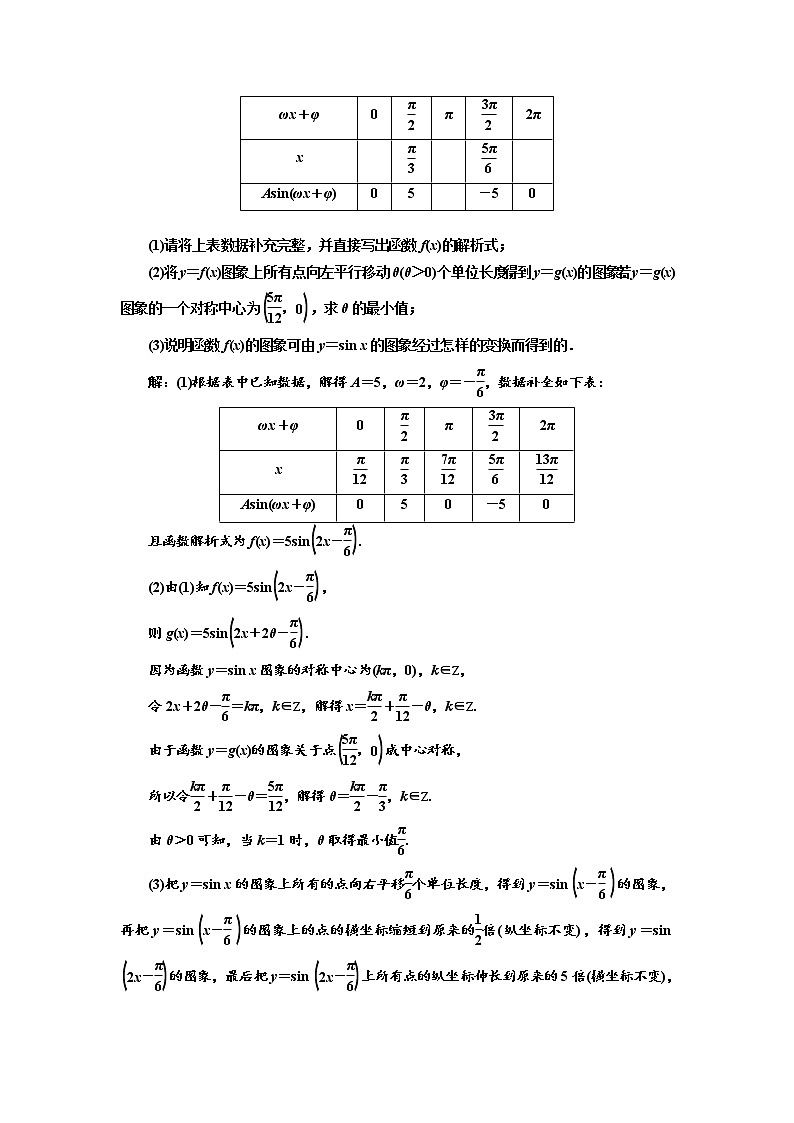 2020版高考数学新设计一轮复习浙江专版讲义：第四章第四节函数y＝Asin（ωx＋φ）的图象及三角函数模型的简单应用03