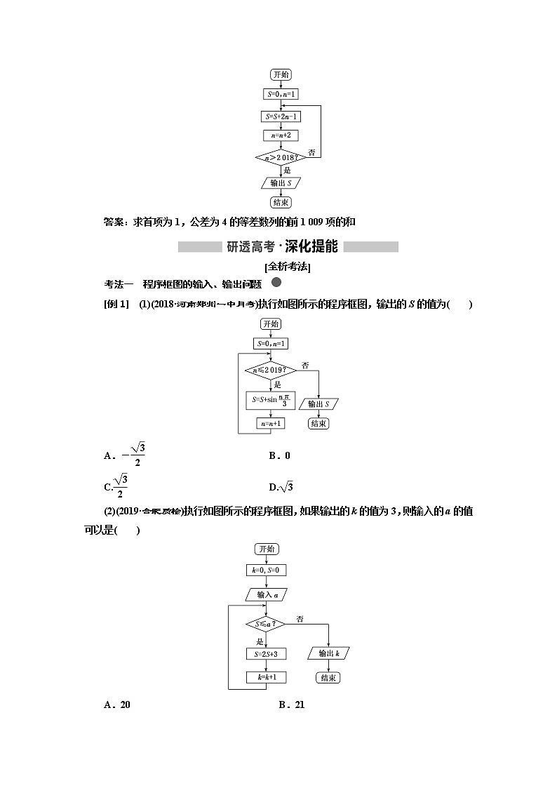 2020版高考数学（文）新创新一轮复习通用版讲义：第十二章第三节　算法与程序框图、复数第3页