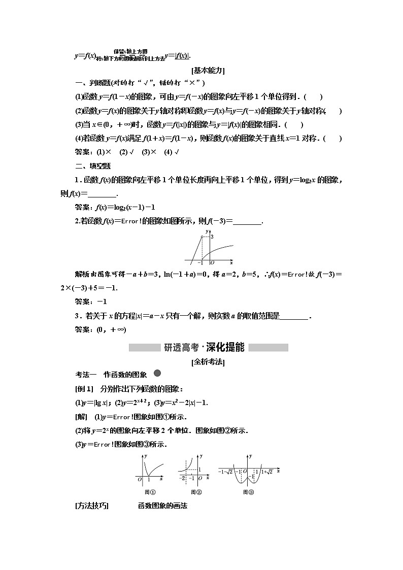 2020版高考数学（文）新设计一轮复习通用版讲义：第二章第六节　函数的图象及其应用第2页