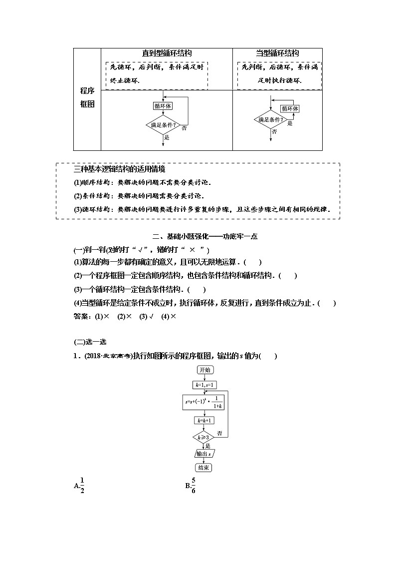 2020版高考数学（文）新设计一轮复习通用版讲义：第十二章第二节算法与程序框图第2页