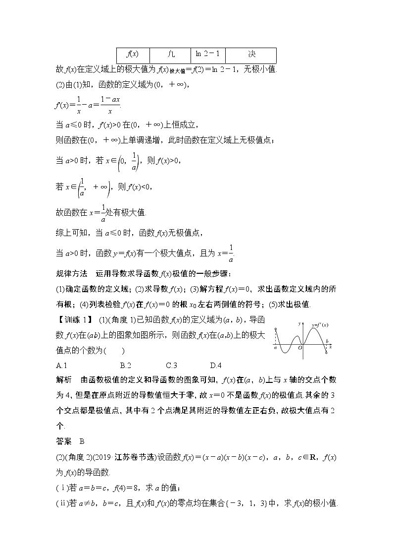 2021新高考数学（江苏专用）一轮复习学案：第三章第2节第二课时利用导数研究函数的极值、最值02