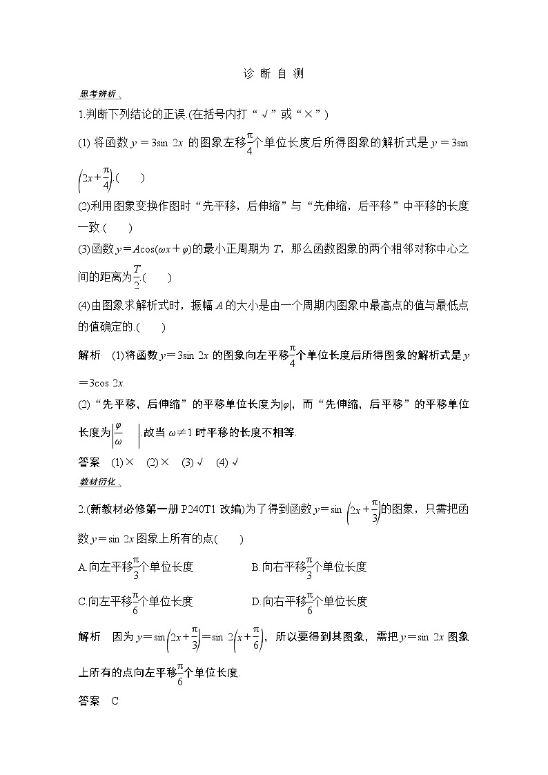 2021新高考数学（江苏专用）一轮复习学案：第四章第5节函数y＝Asin（ωx＋φ）的图象及应用02
