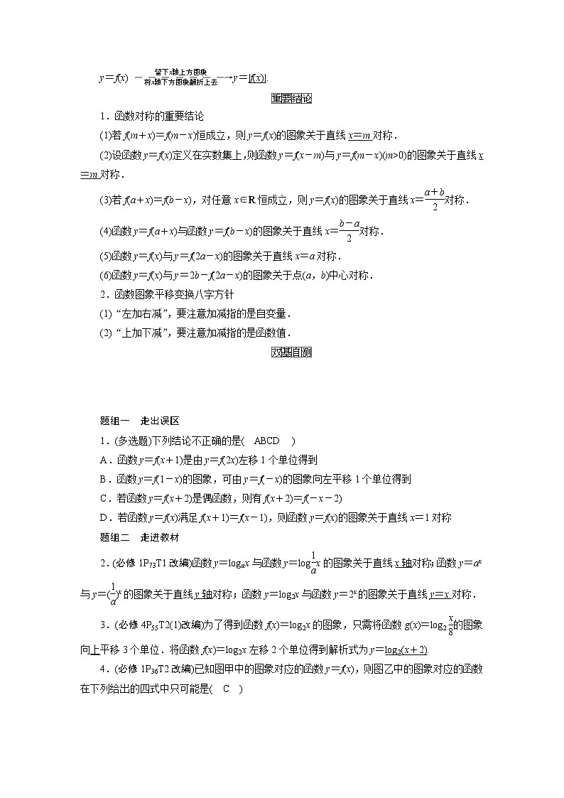 2021版新高考数学（山东专用）一轮学案：第二章第八讲　函数的图象02