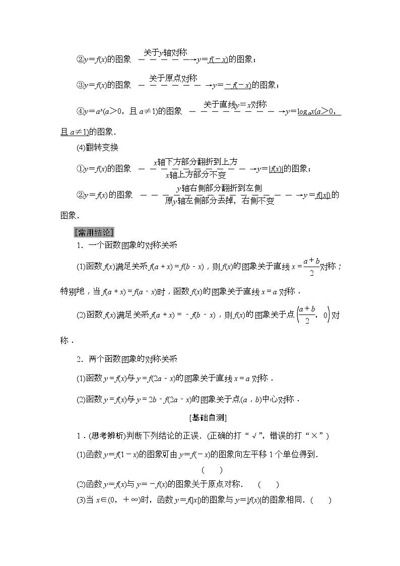 2020年高考数学一轮复习教案：第2章 第7节　函数的图象(含解析)02