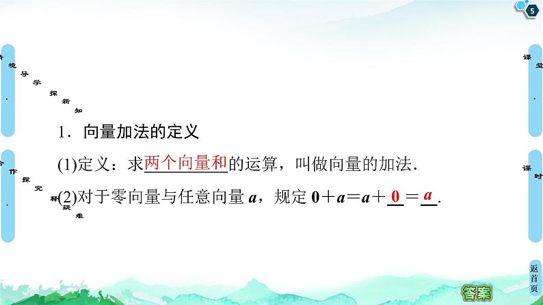 第6章 6.2　6.2.1　向量的加法运算-【新教材】人教A版（2019）高中数学必修第二册课件第5页