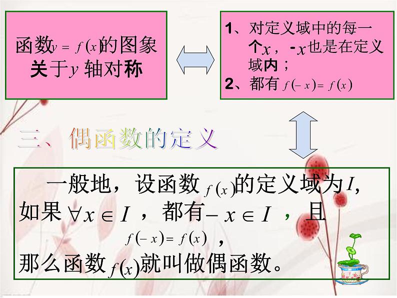 高中数学人教A版（2019）必修第一册3.2.2函数的奇偶性 课件共27张PPT07