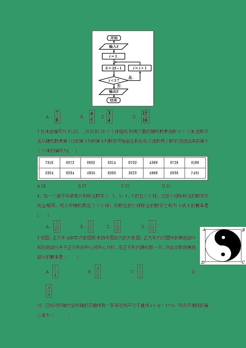 【数学】黑龙江省牡丹江市第一高级中学2018-2019学年高二寒假开学检测（文）02