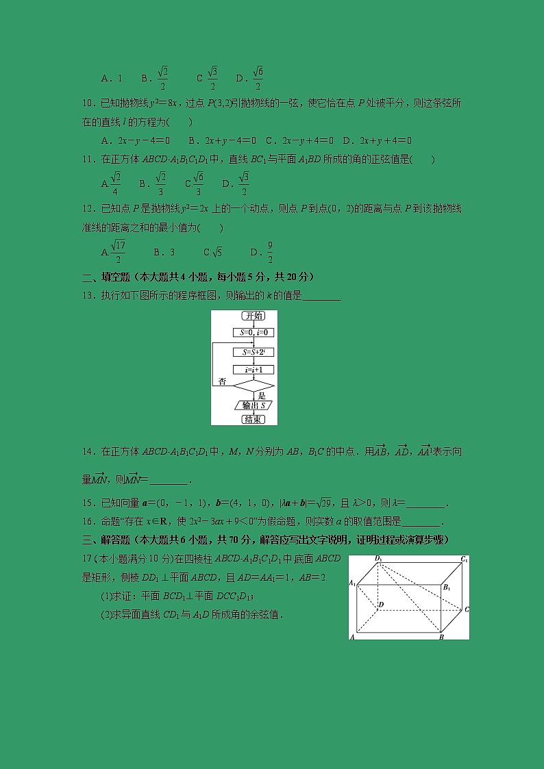 【数学】陕西省榆林市第二中学2018-2019学年高二下学期模拟（开学）考试（理）02