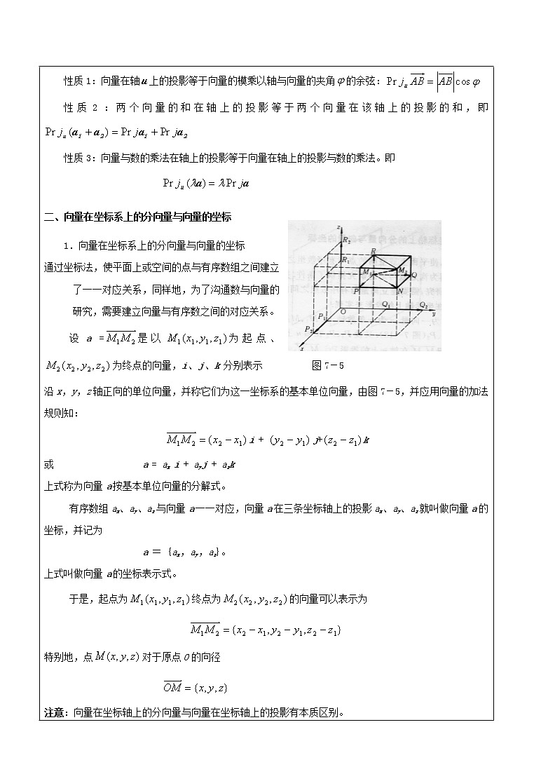 8.1.5空间向量运算的坐标表示 1课时 教案-2020届高三数学一轮复习第2页