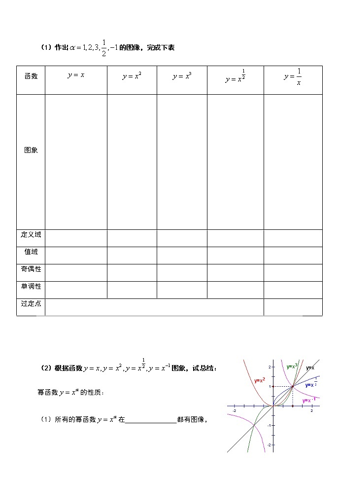 3.3 幂函数-【新教材】人教A版（2019）高中数学必修第一册导学案03