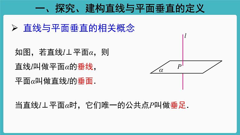 人教A版（2019） 必修 第二册 第八章 立体几何初步 8.6.2　直线与平面垂直1 课件05