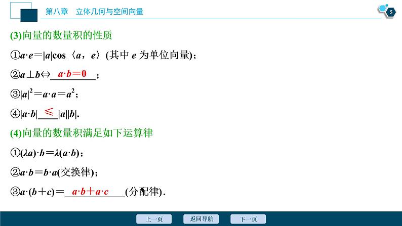 2021版新高考地区高考数学（人教版）大一轮复习（课件+学案+高效演练分层突破）第08章  第5讲　空间向量及其运算06