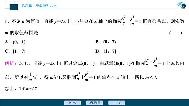 2021版新高考地区高考数学（人教版）大一轮复习（课件+学案+高效演练分层突破）第09章  第5讲   第2课时　直线与椭圆04