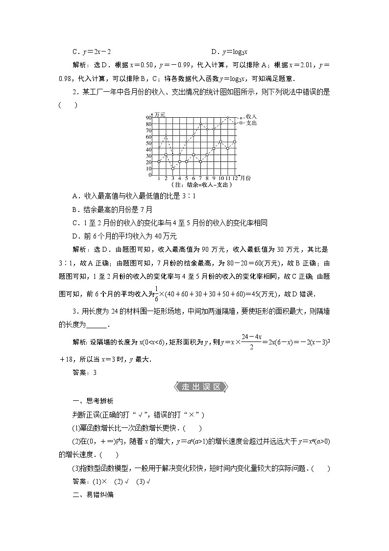 2021版新高考地区高考数学（人教版）大一轮复习（课件+学案+高效演练分层突破）第03章  第9讲　函数模型及其应用02