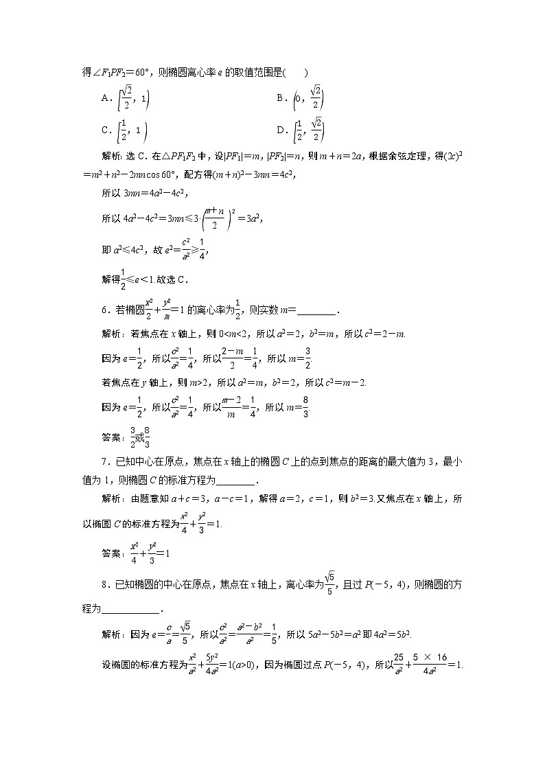 圆锥曲线与方程：2019-2020学年人教A版数学选修2-1新课改地区专用版（课件+教师用书+应用案巩固提升） (共26份打包)02