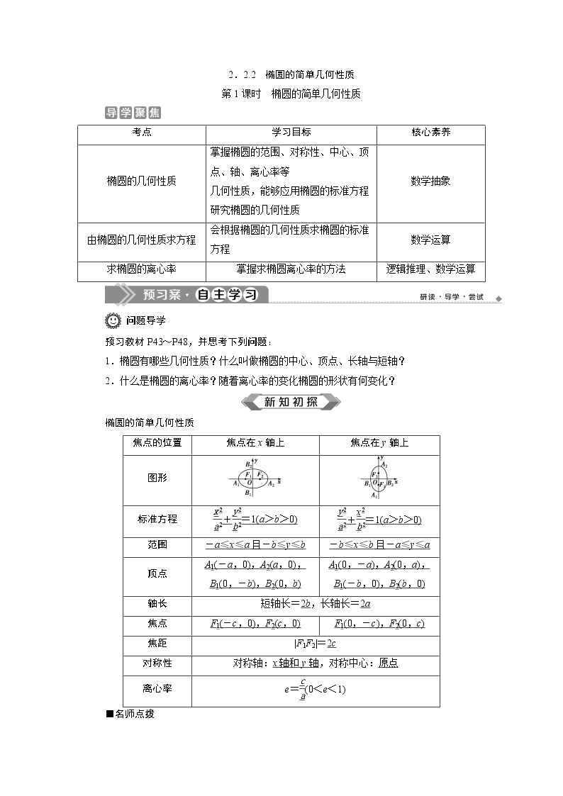 圆锥曲线与方程：2019-2020学年人教A版数学选修2-1新课改地区专用版（课件+教师用书+应用案巩固提升） (共26份打包)01