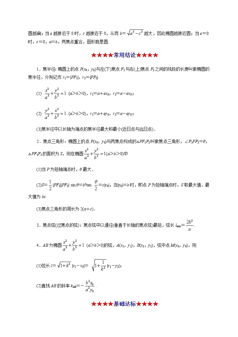 专题五 椭圆的几何性质（知识串讲）-2020-2021学年高二数学知识串讲与专题测试（人教A版2019选择性必修第一册）（圆锥曲线篇）02