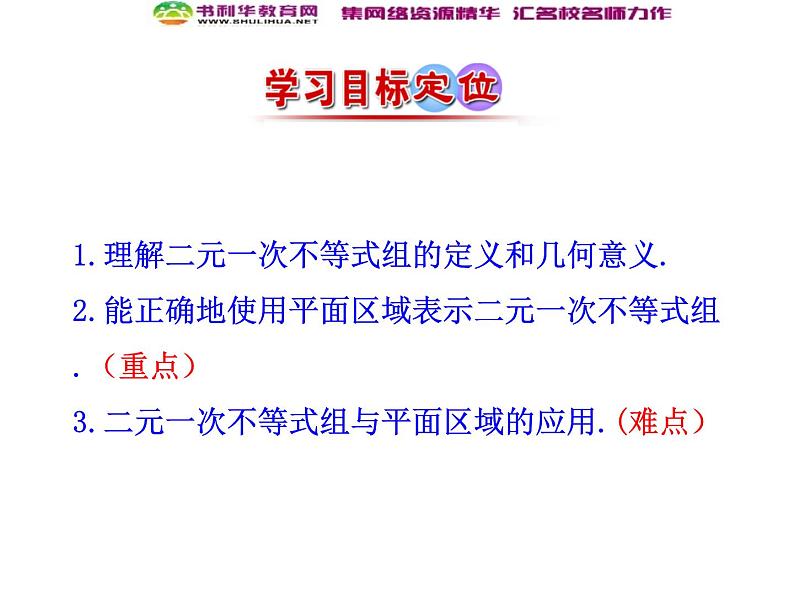 人教版高中数学必修五同课异构课件：3.3.1 二元一次不等式（组）与平面区域 第2课时 二元一次不等式组表示的平面区域 情境互动课型04