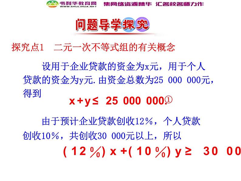人教版高中数学必修五同课异构课件：3.3.1 二元一次不等式（组）与平面区域 第2课时 二元一次不等式组表示的平面区域 情境互动课型05