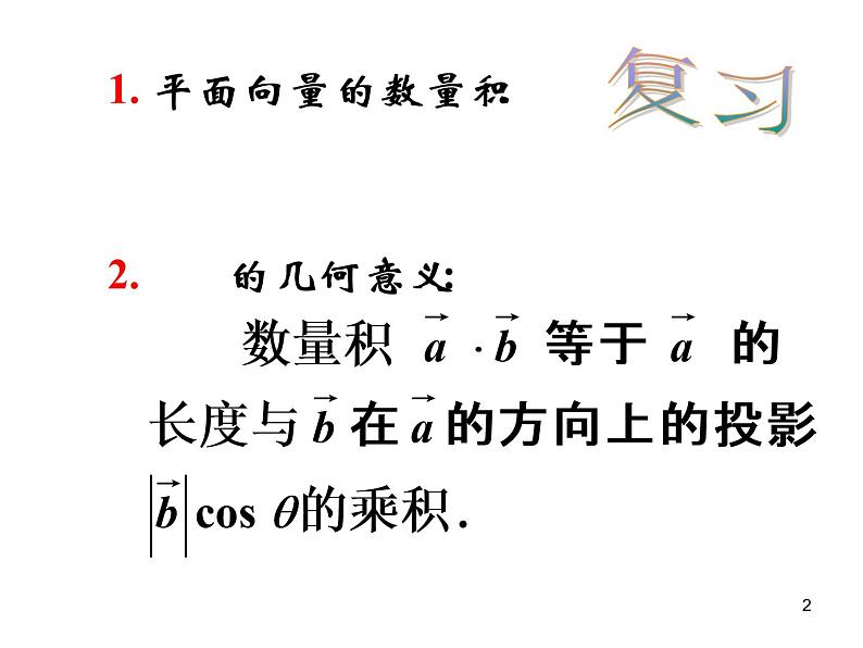 2.4.1平面向量的数量积及运算律(2) 课件02