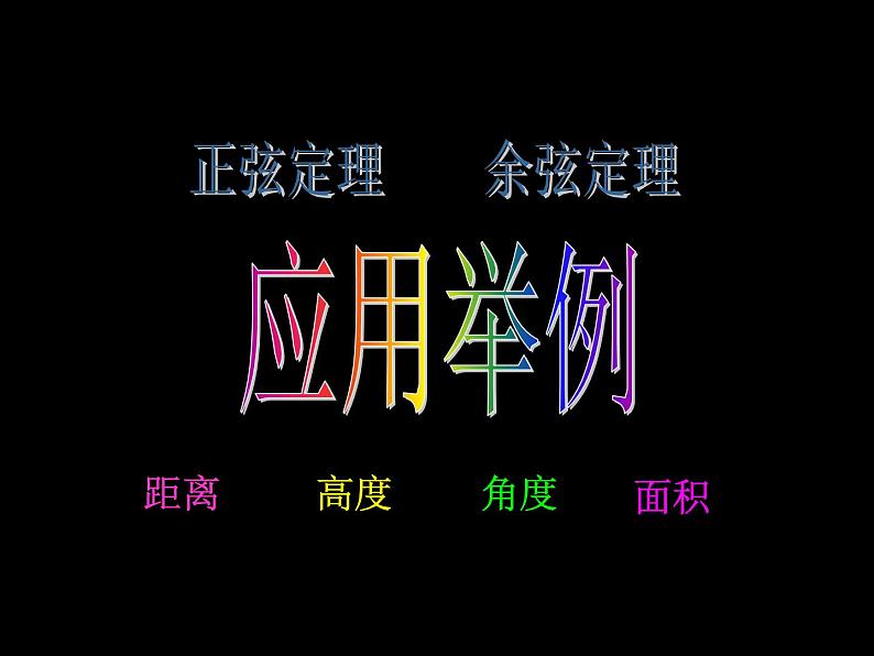 应用举例（一）-距离 课件01