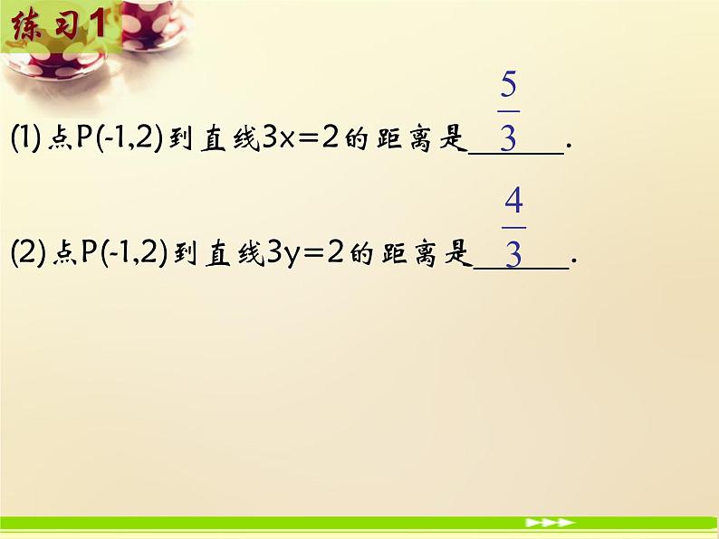 高中数学 3.3.1点到直线的距离课件2 新人教A版必修204