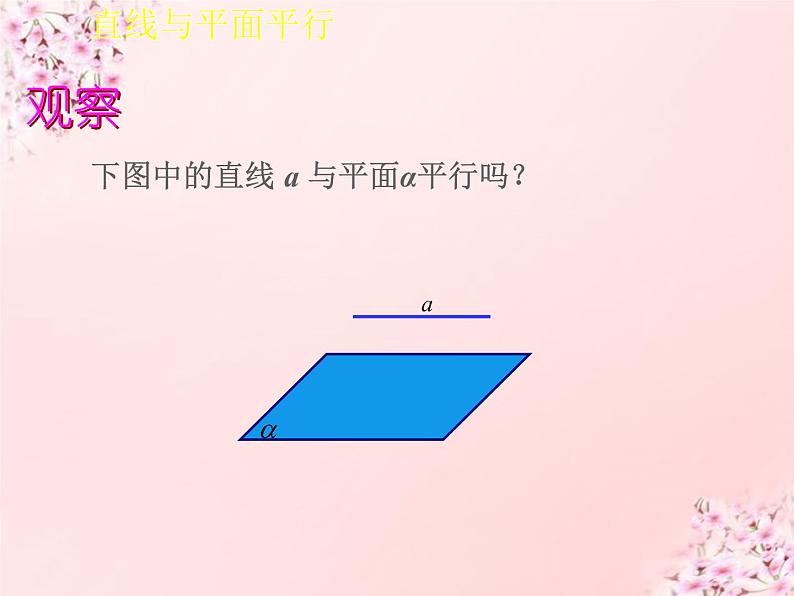 高中数学 2.2.1直线与平面平行的判定课件 新人教A版必修204