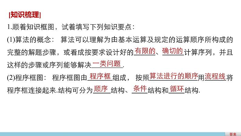 高中数学（人教版A版必修三）配套课件：第一章  章末复习课04